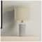 Hello Honey® 23.5" Fluted Cement Desk Lamp with Linen Drum Shade